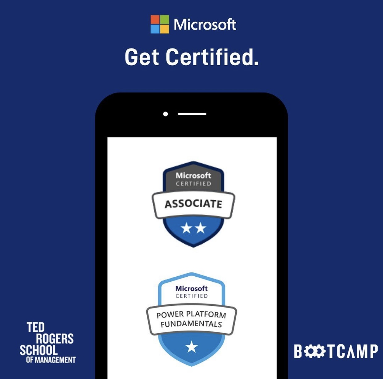 Microsoft Certified achievement badges